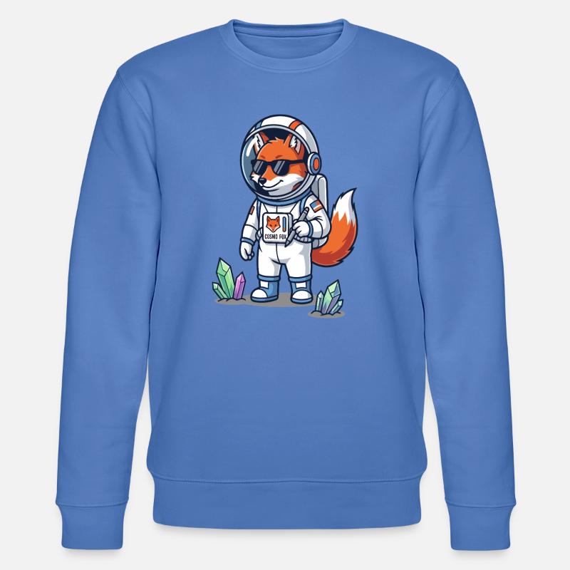 Cosmo Fox Astronaute Explorateur Spatial - Sweat bio CHANGER Stanley/Stella Unisexe - bleu