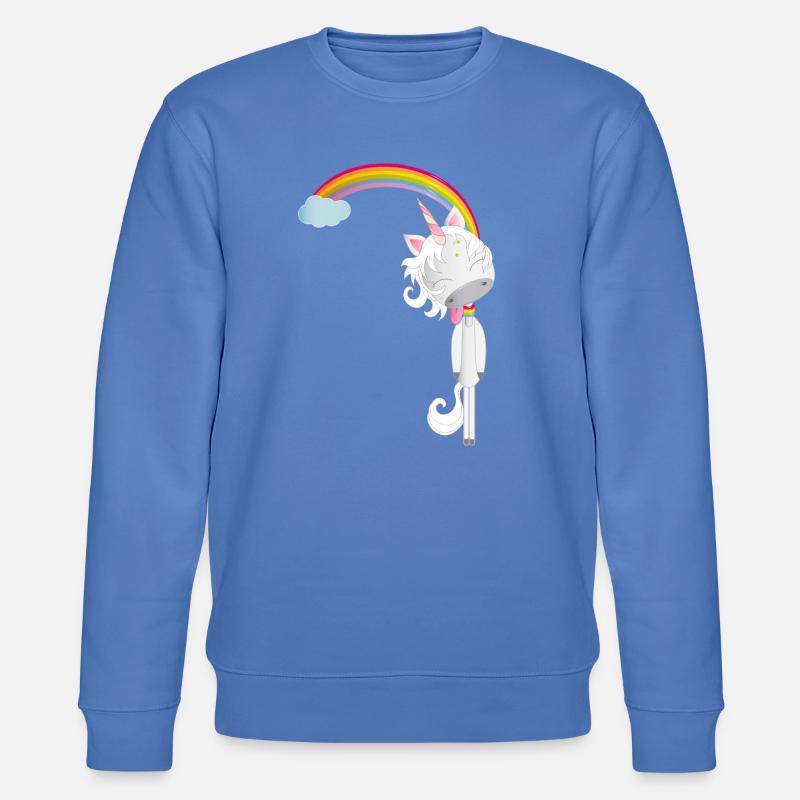 Einhorn hängt am Regenbogen - Stanley/Stella Unisex Bio-Sweatshirt CHANGER  - Blau