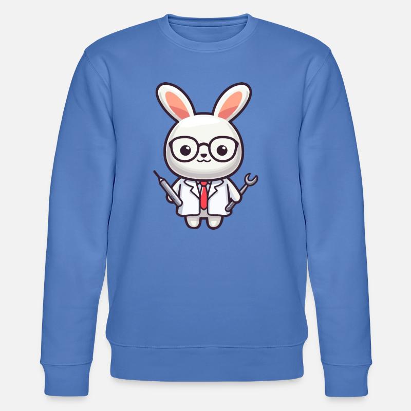 Doktor Bunny: Der Karottenpfleger - Stanley/Stella Unisex Bio-Sweatshirt CHANGER  - Blau