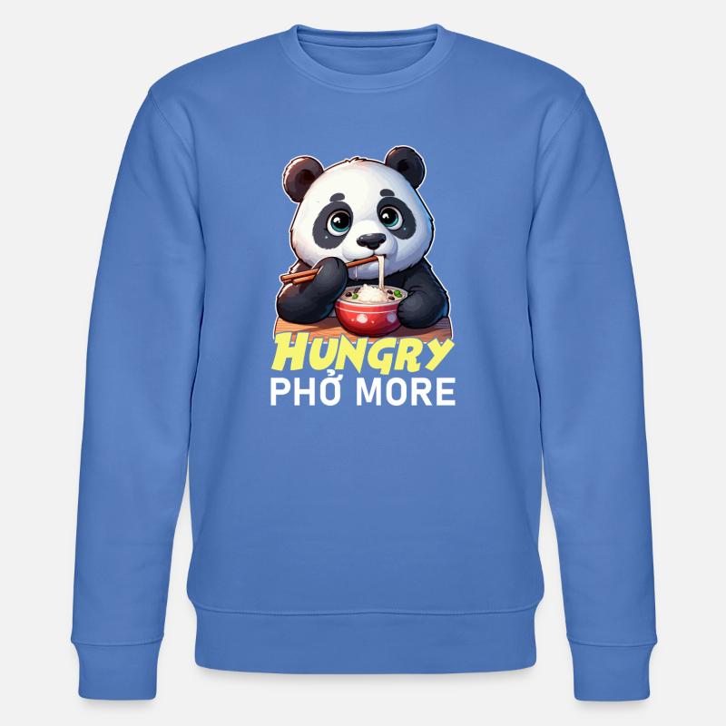 Hungriger Panda Pho Plus - Stanley/Stella Unisex Bio-Sweatshirt CHANGER - Blau