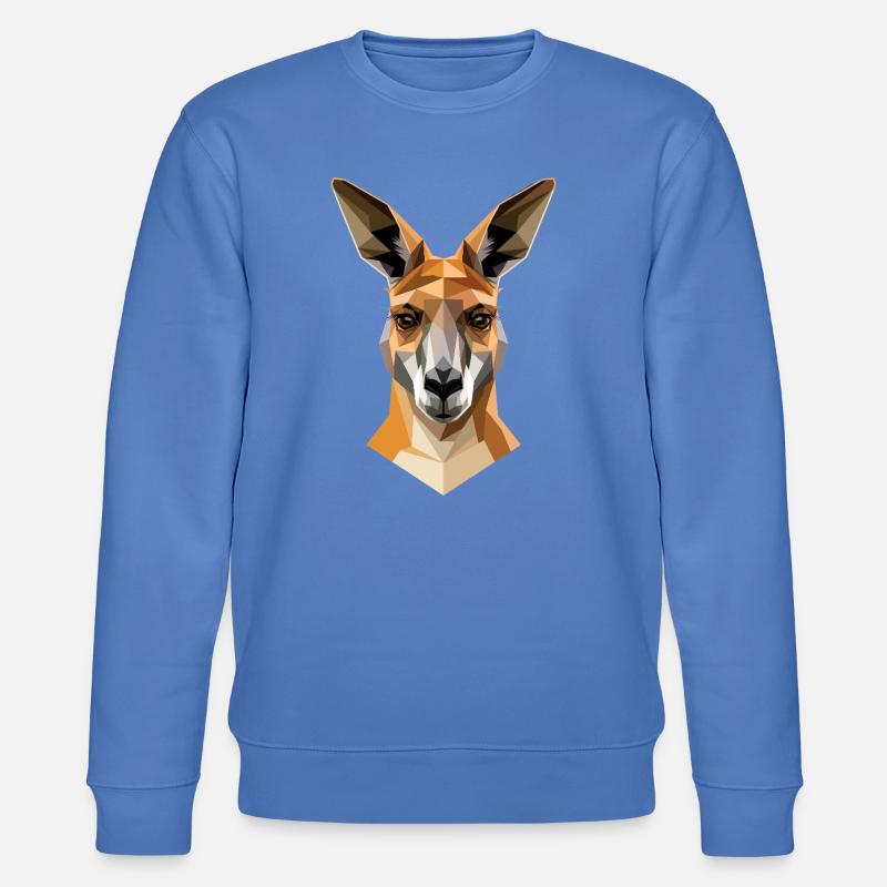 Känguru Australien Outback Wilde Süße Kängurus - Stanley/Stella Unisex Bio-Sweatshirt CHANGER  - Blau