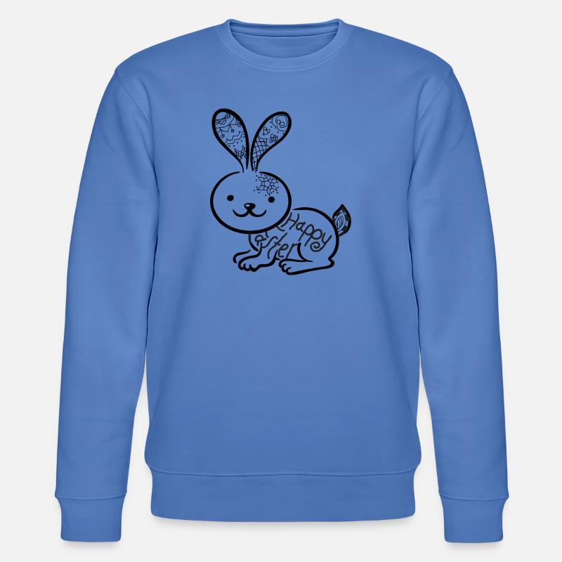 Osterbunny mit Mandala - Stanley/Stella Unisex Bio-Sweatshirt CHANGER  - Blau