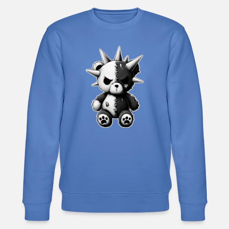 Split Skull Plüschbär Punk - Stanley/Stella Unisex Bio-Sweatshirt CHANGER - Blau