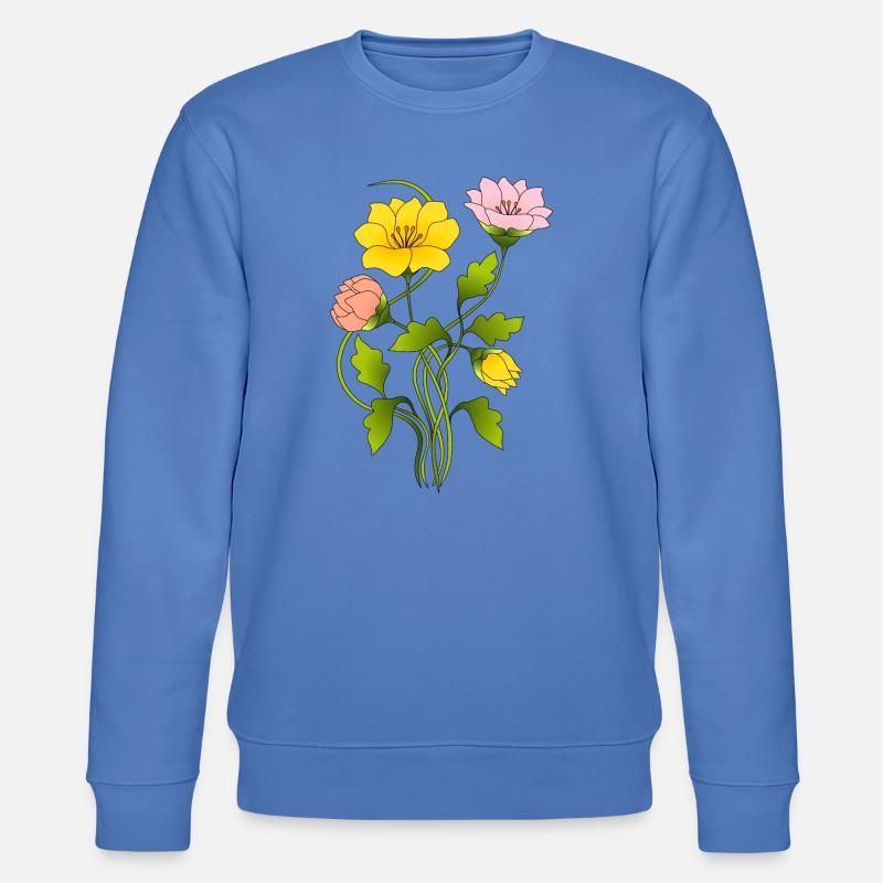 Blumen - Stanley/Stella Unisex Bio-Sweatshirt CHANGER  - Blau