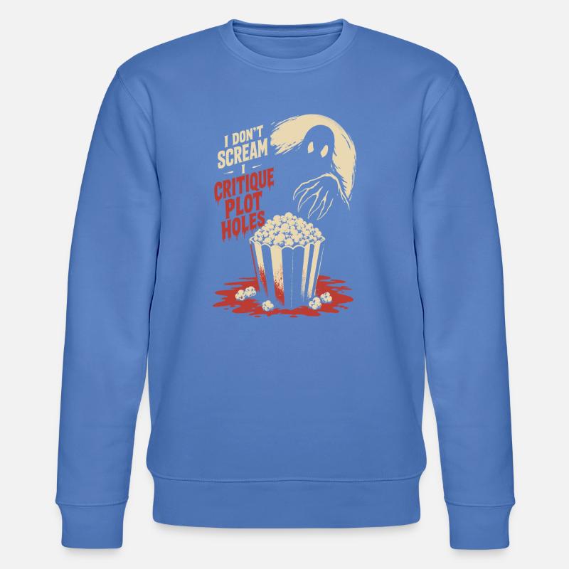 Critique Plot Holes Horror - Stanley/Stella Unisex Bio-Sweatshirt CHANGER - Blau