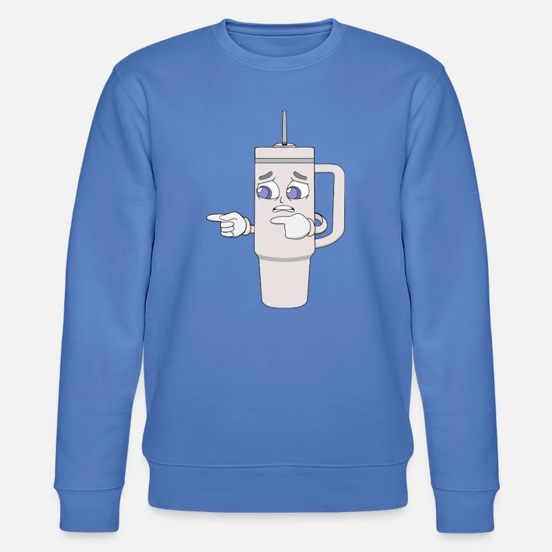 Besorgtes Shaker-Cup-Maskottchen - Stanley/Stella Unisex Bio-Sweatshirt CHANGER  - Blau