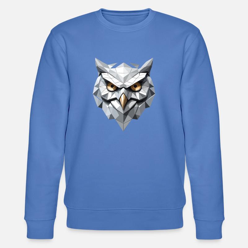 Eule Maske - Low Poly Design - Stanley/Stella Unisex Bio-Sweatshirt CHANGER  - Blau