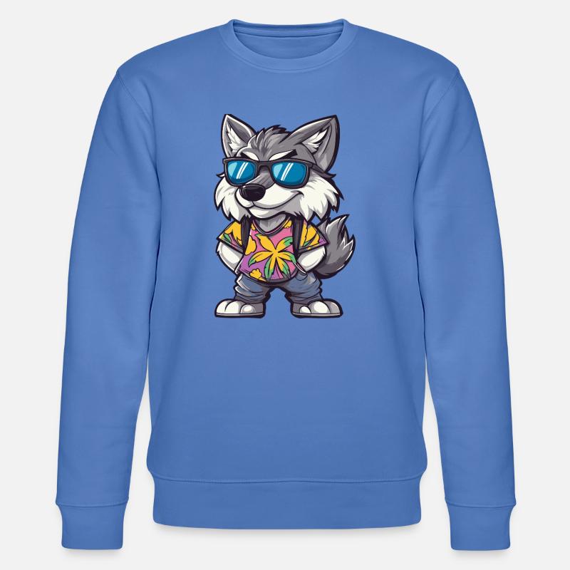 Vacances de Wolf Comic - Sweat bio CHANGER Stanley/Stella Unisexe - bleu