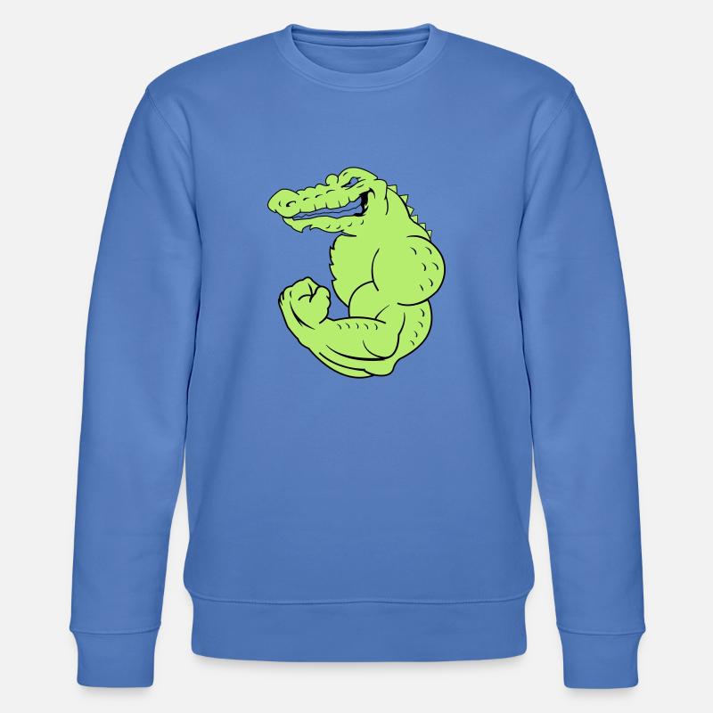 strong_crocodile_2 - Stanley/Stella Unisex Bio-Sweatshirt CHANGER  - Blau