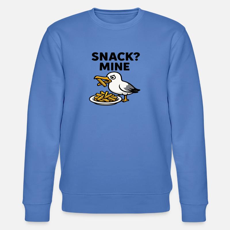 Möwe "SNACK MINE" - Stanley/Stella Unisex Bio-Sweatshirt CHANGER  - Blau