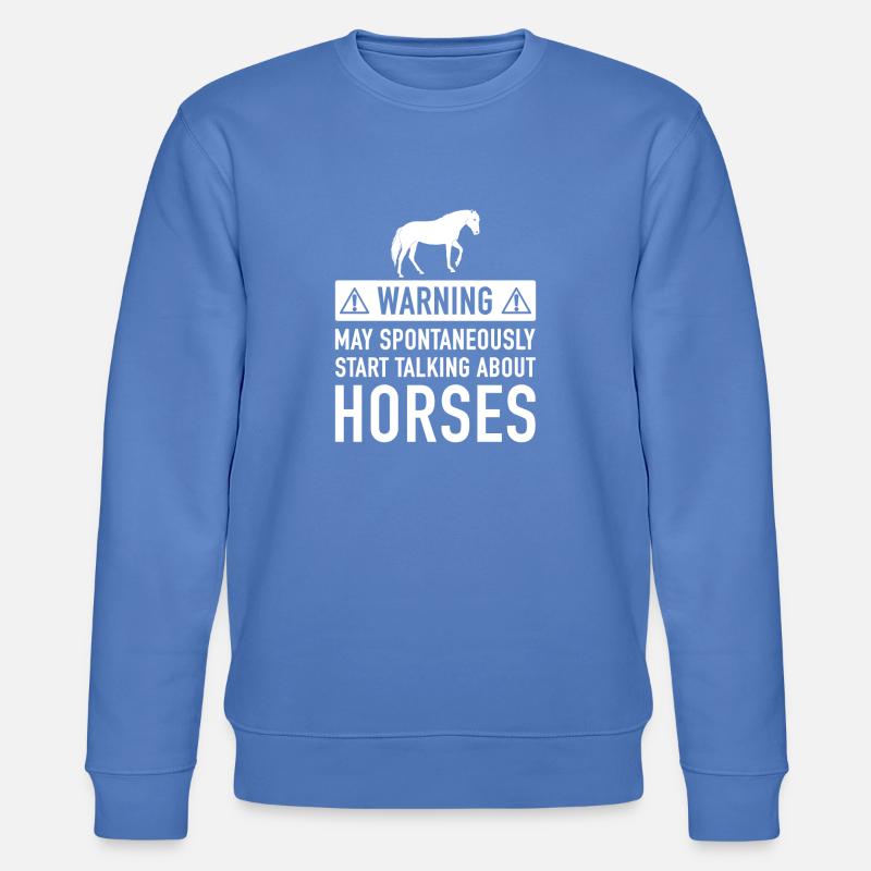Idée drôle Cheval cadeau - Sweat bio CHANGER Stanley/Stella Unisexe - bleu