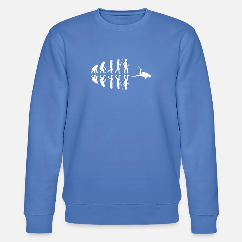 Diving - Diver - Scuba Diving - Evolution - Stanley/Stella CHANGER Unisex Organic Sweatshirt - bright blue