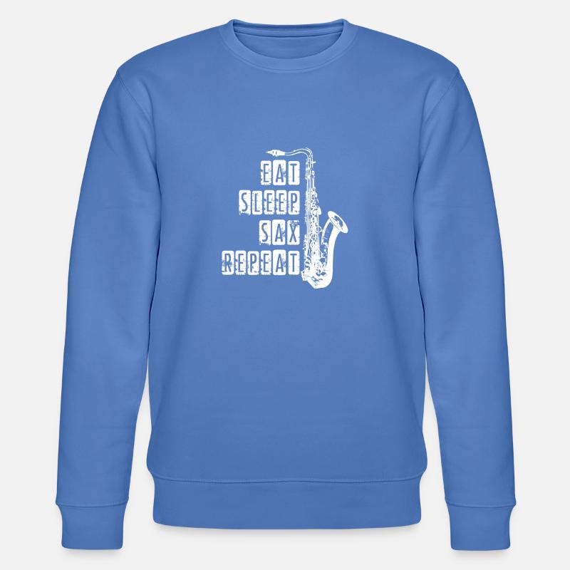 Saxophon - Stanley/Stella Unisex Bio-Sweatshirt CHANGER  - Blau