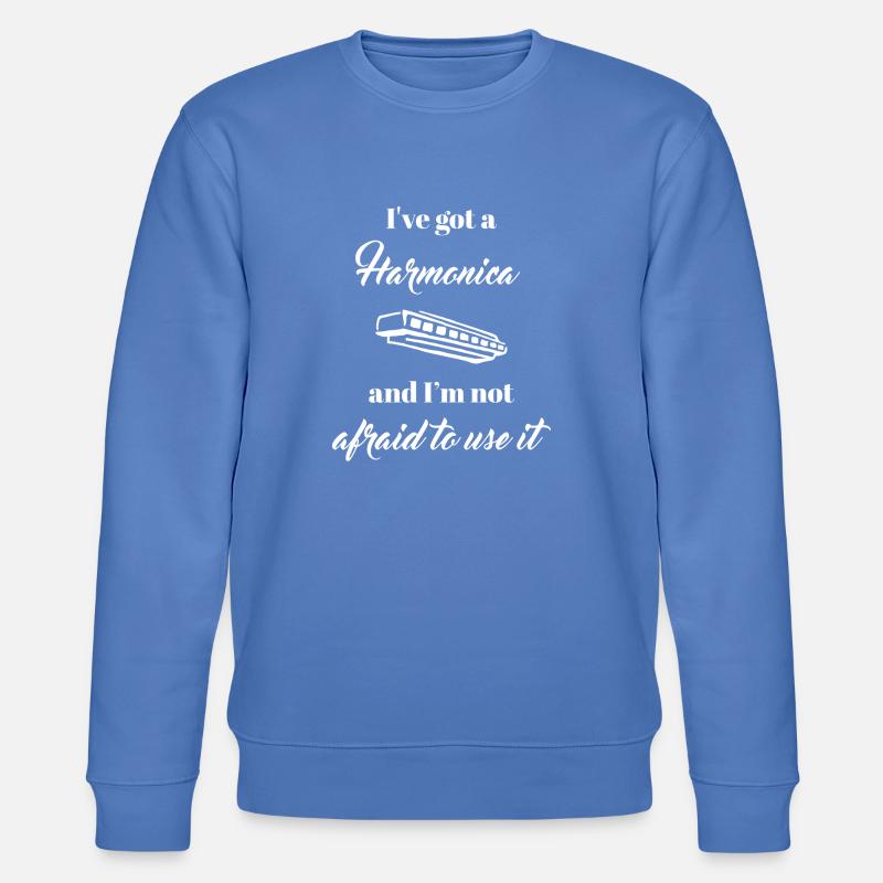 harmonica - harmonica player - harmonica - Stanley/Stella CHANGER Unisex Organic Sweatshirt - bright blue