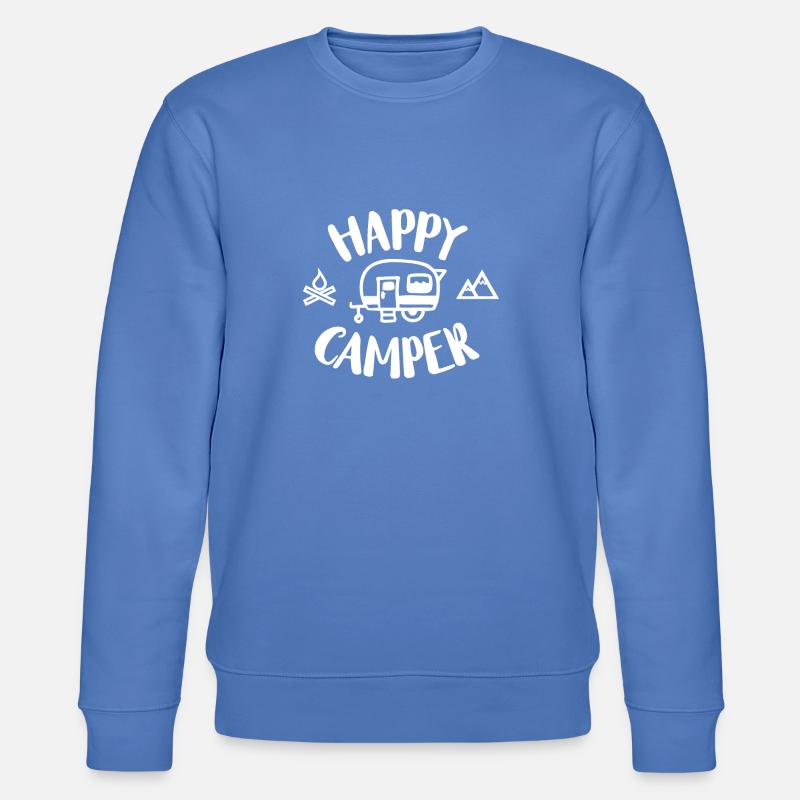 Happy camper - Stanley/Stella Unisex Bio-Sweatshirt CHANGER - Blau