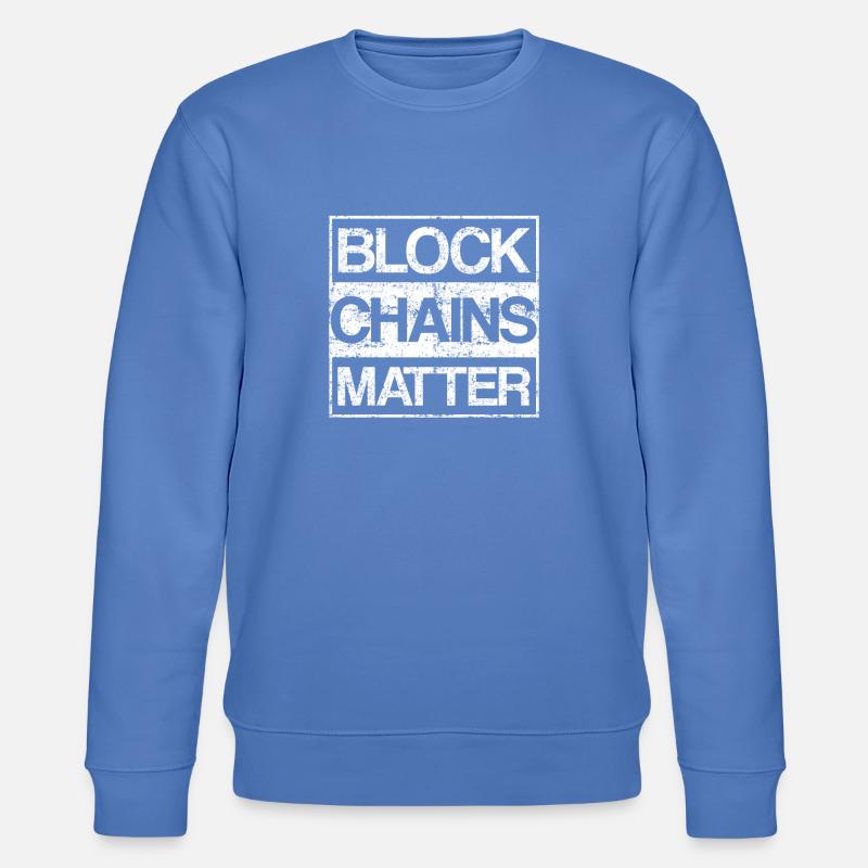 Blockchains Matter Cryptocurrency - Stanley/Stella Unisex Bio-Sweatshirt CHANGER  - Blau