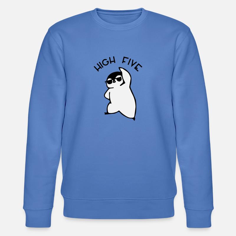 High Five - Penguin - Stanley/Stella Unisex Bio-Sweatshirt CHANGER  - Blau