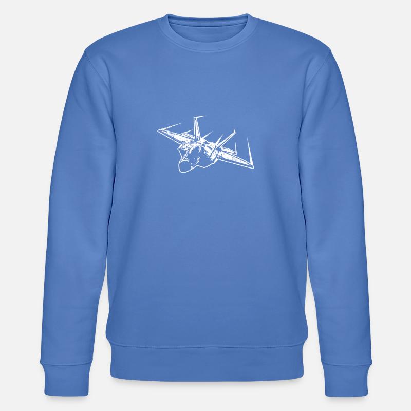 Pilot Kampfjet Militär Düsenjet Kampfpilot - Stanley/Stella Unisex Bio-Sweatshirt CHANGER - Blau