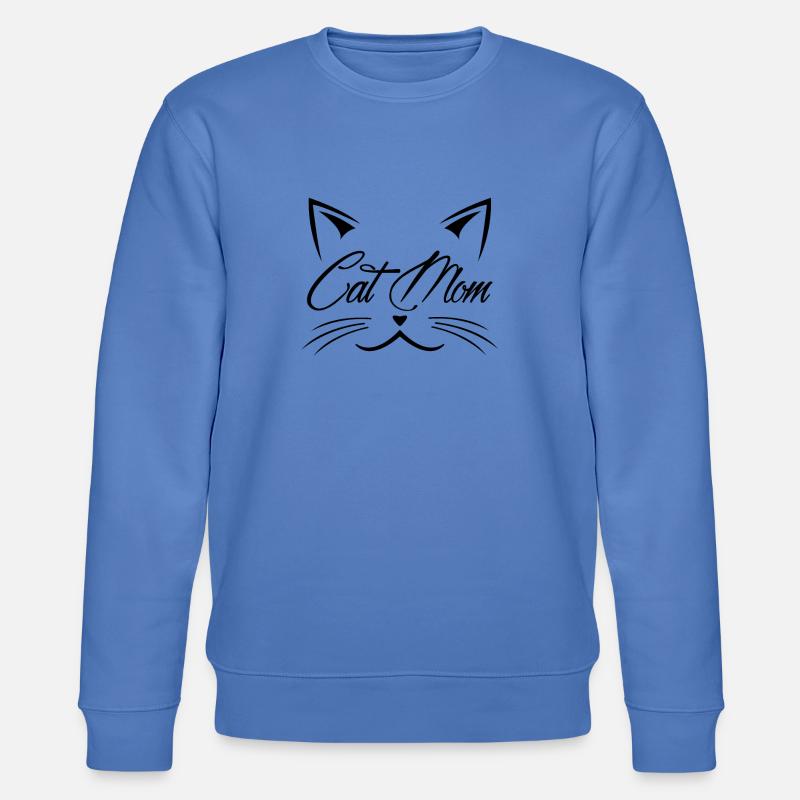 Cat Mom Katzenmutter - Stanley/Stella Unisex Bio-Sweatshirt CHANGER  - Blau