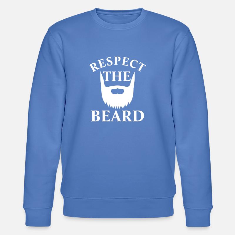 Respektiere den Bart - Stanley/Stella Unisex Bio-Sweatshirt CHANGER  - Blau