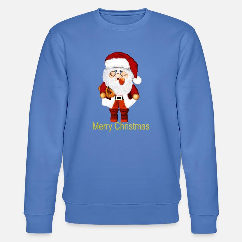 Weihnachtsmann mit Geschenkpaket - Stanley/Stella Unisex Bio-Sweatshirt CHANGER  - Blau