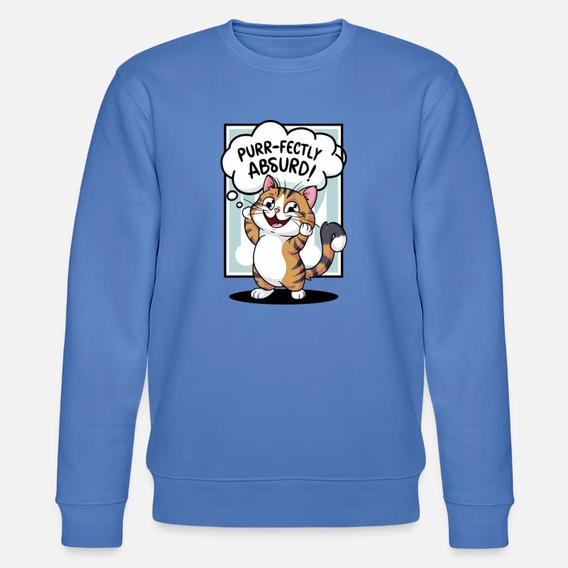 Katze- Schnurren ist absurd! - Stanley/Stella Unisex Bio-Sweatshirt CHANGER - Blau