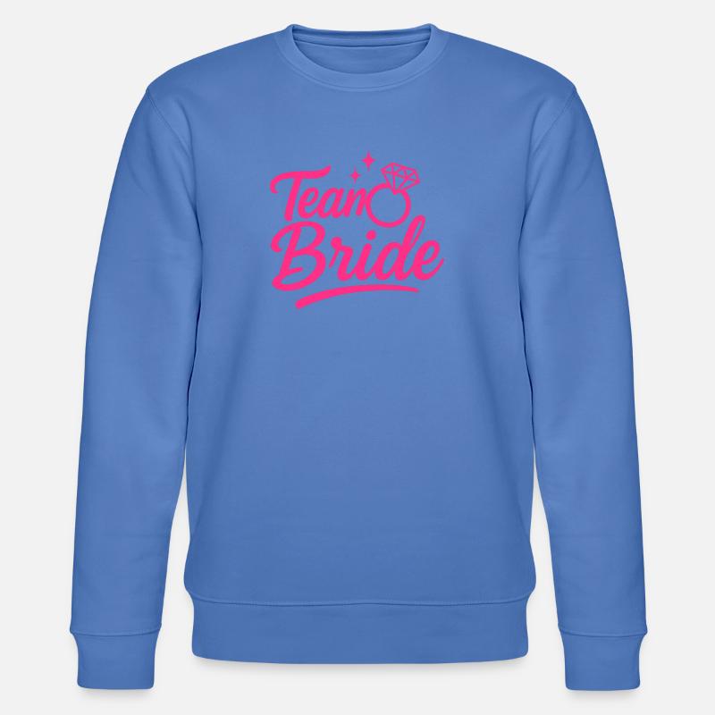 Team Bride Pink Ring Script - Stanley/Stella Unisex Bio-Sweatshirt CHANGER  - Blau