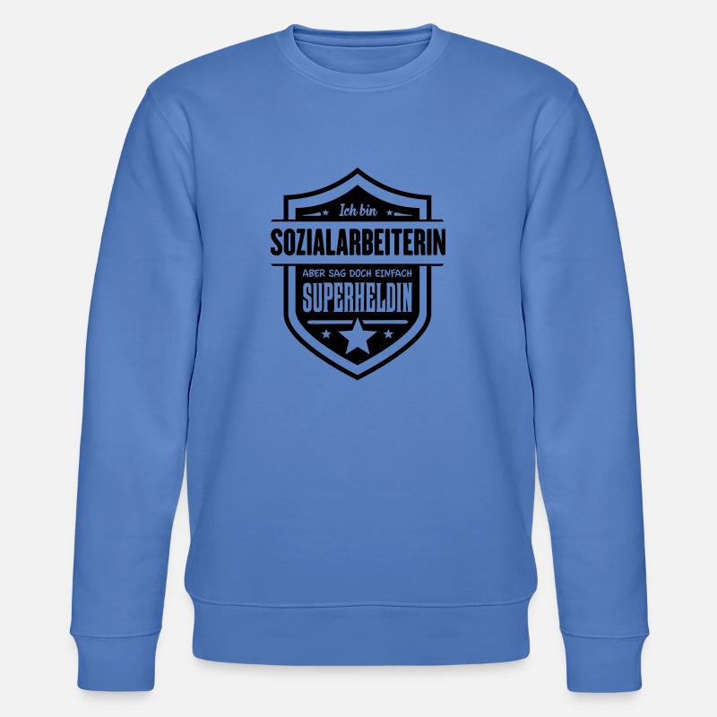 Super Sozialarbeiterin - Stanley/Stella Unisex Bio-Sweatshirt CHANGER  - Blau