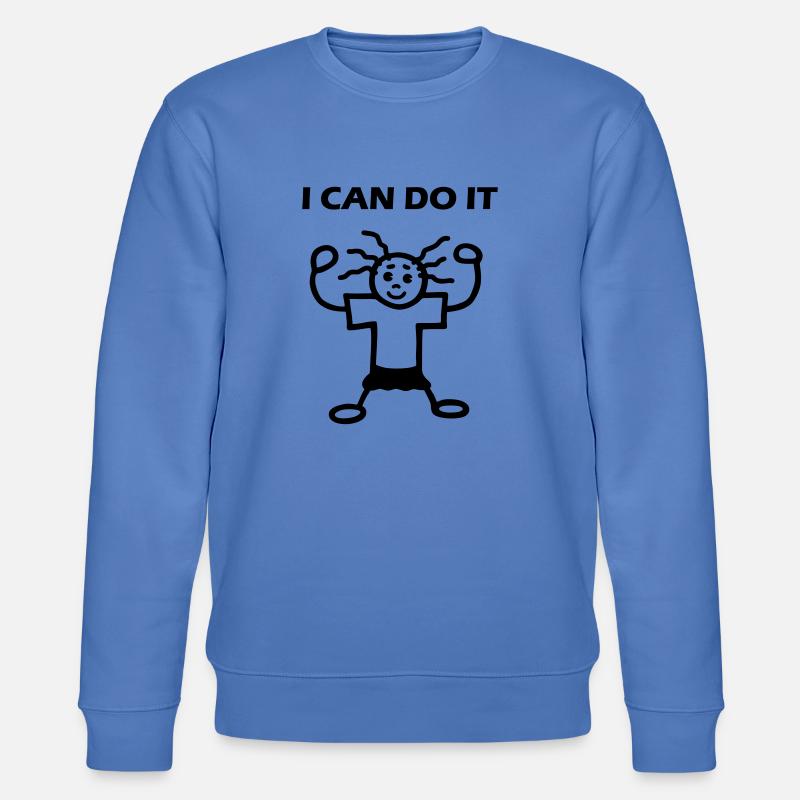 I CAN DO IT - Stanley/Stella Unisex Bio-Sweatshirt CHANGER  - Blau