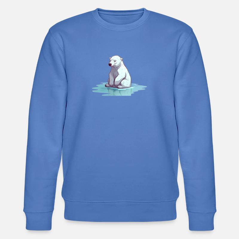 Eisbär ohne Eis Klimawandel - Stanley/Stella Unisex Bio-Sweatshirt CHANGER  - Blau