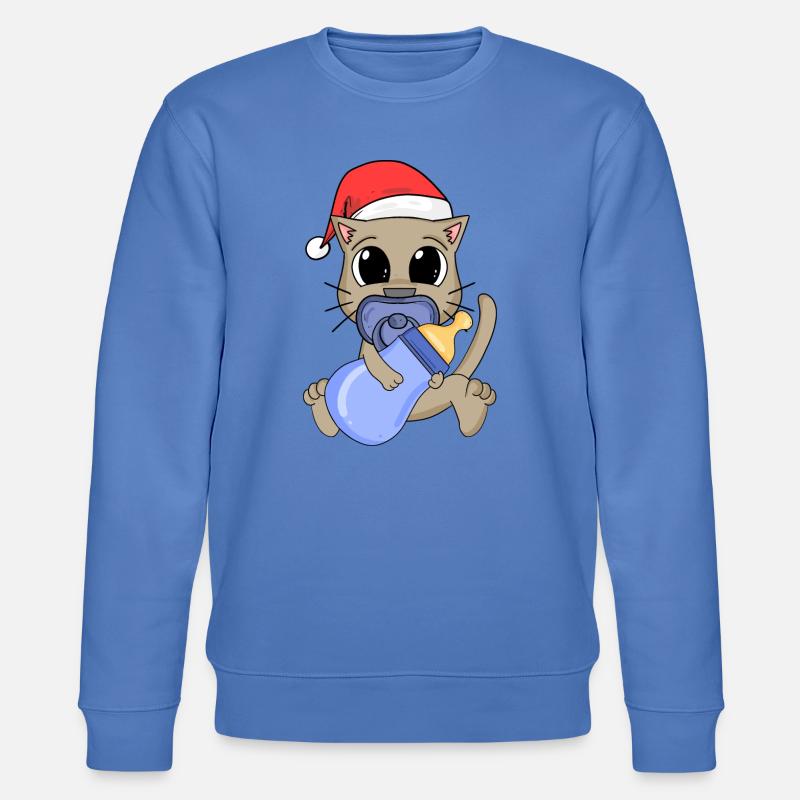 Chat Bébé Noël - Sweat bio CHANGER Stanley/Stella Unisexe - bleu