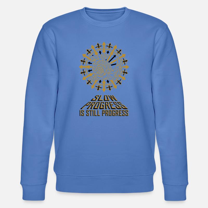 Slow Progress Raketen Schnecke - Stanley/Stella Unisex Bio-Sweatshirt CHANGER  - Blau
