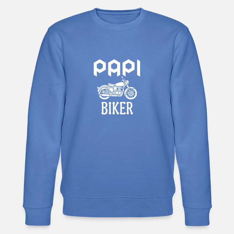 Papi motard biker - Sweat bio CHANGER Stanley/Stella Unisexe - bleu