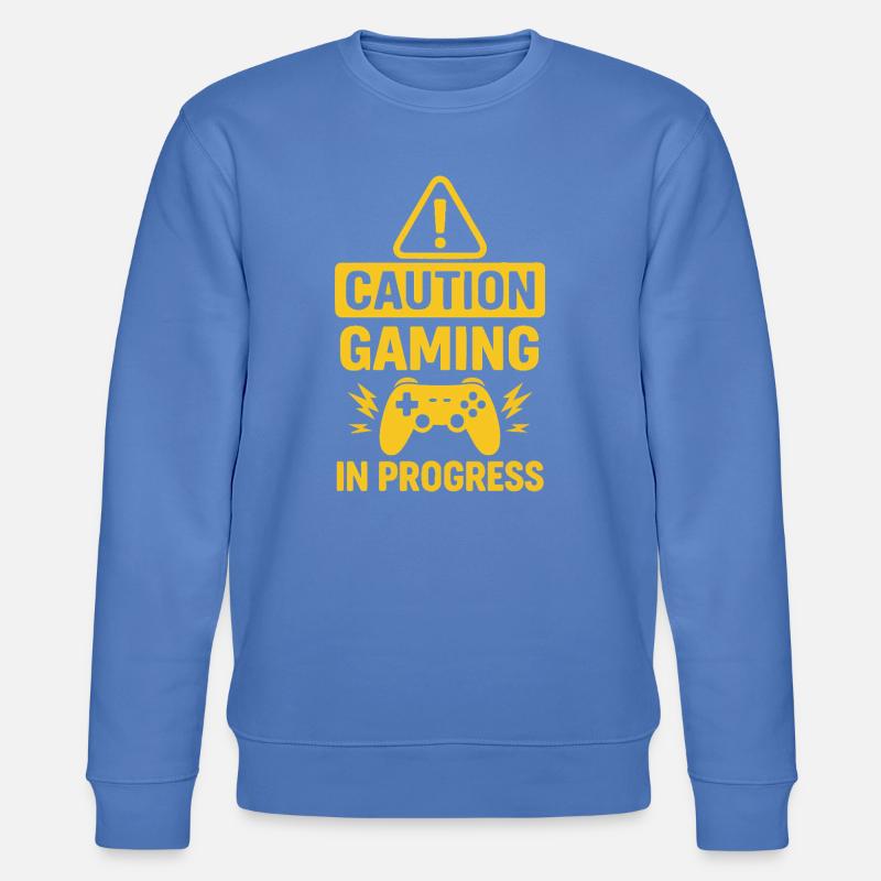 Warnung Gaming in Progress - Stanley/Stella Unisex Bio-Sweatshirt CHANGER  - Blau