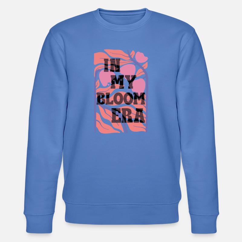 Bloom Nebula Florale Textkunst - Stanley/Stella Unisex Bio-Sweatshirt CHANGER  - Blau