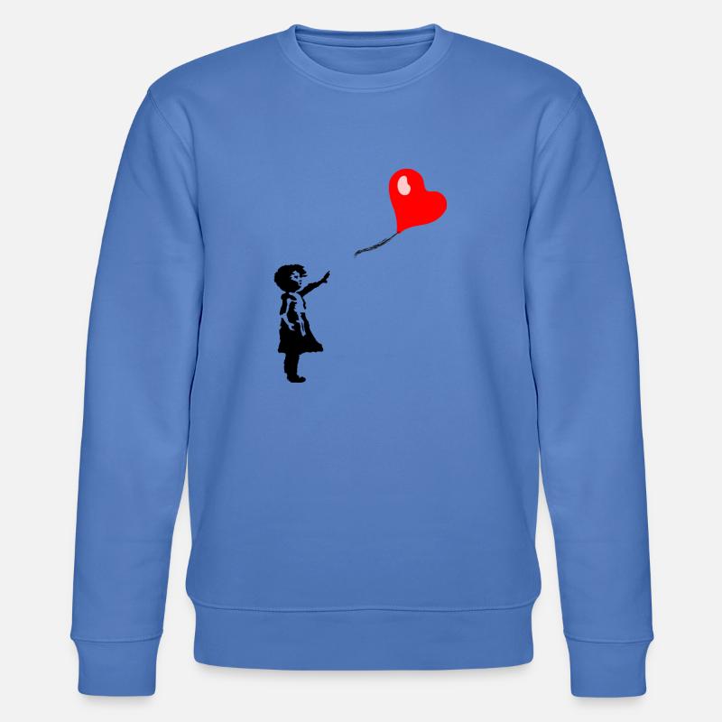 Ballon Mädchen Herz - Stanley/Stella Unisex Bio-Sweatshirt CHANGER  - Blau