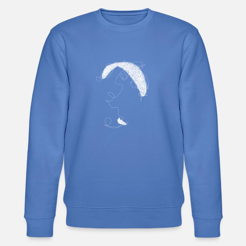 Paraglider scribble white - Stanley/Stella Unisex Bio-Sweatshirt CHANGER  - Blau