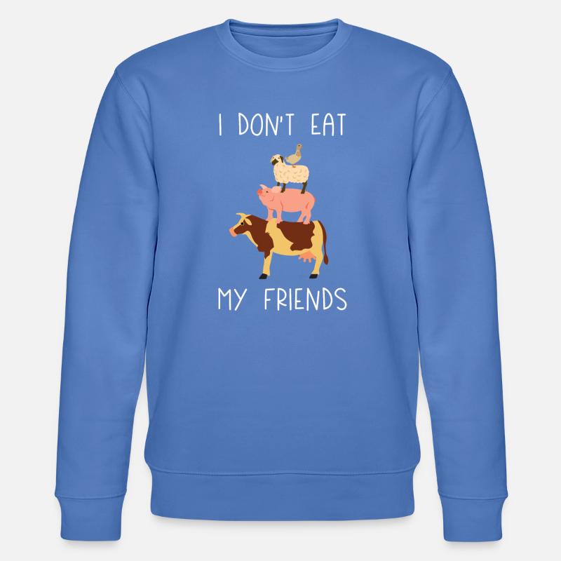 Je ne mange pas mes amis - Sweat bio CHANGER Stanley/Stella Unisexe - bleu