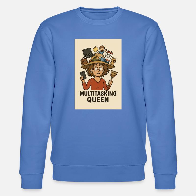 Multitasking Queen - Stanley/Stella Unisex Bio-Sweatshirt CHANGER  - Blau