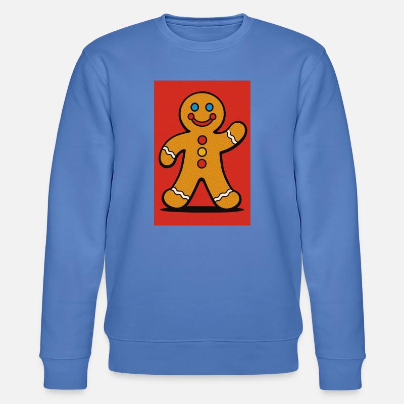 Glücklicher Lebkuchenmann - Stanley/Stella Unisex Bio-Sweatshirt CHANGER  - Blau