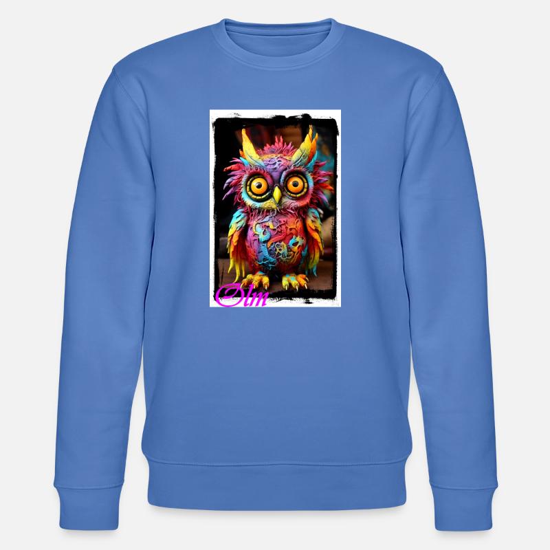 Bunte Fantasiewelt Eulenfigur Puppe Textil Märchen - Stanley/Stella Unisex Bio-Sweatshirt CHANGER  - Blau