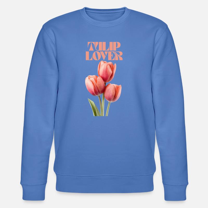 Tulip Lover Blumen Modedesign - Stanley/Stella Unisex Bio-Sweatshirt CHANGER  - Blau