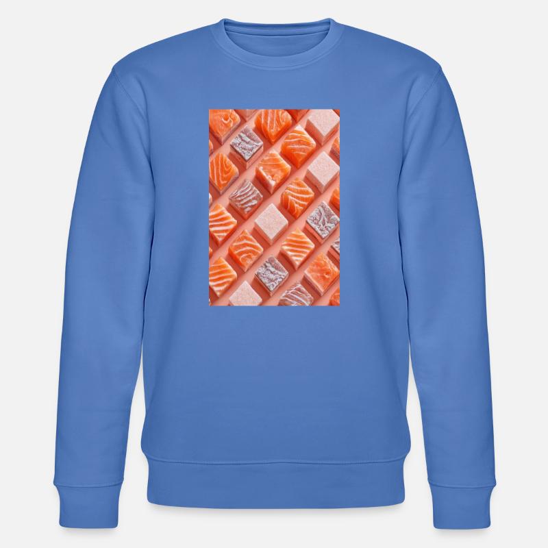Lachs Tile Candy Grid - Stanley/Stella Unisex Bio-Sweatshirt CHANGER  - Blau