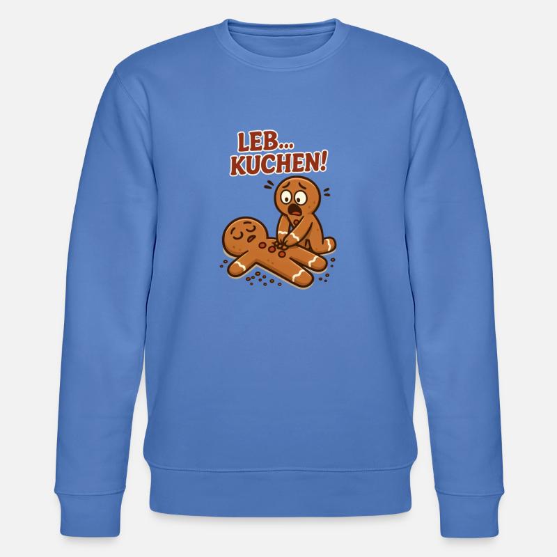 Lustiger Lebkuchen Spruch - Stanley/Stella Unisex Bio-Sweatshirt CHANGER  - Blau