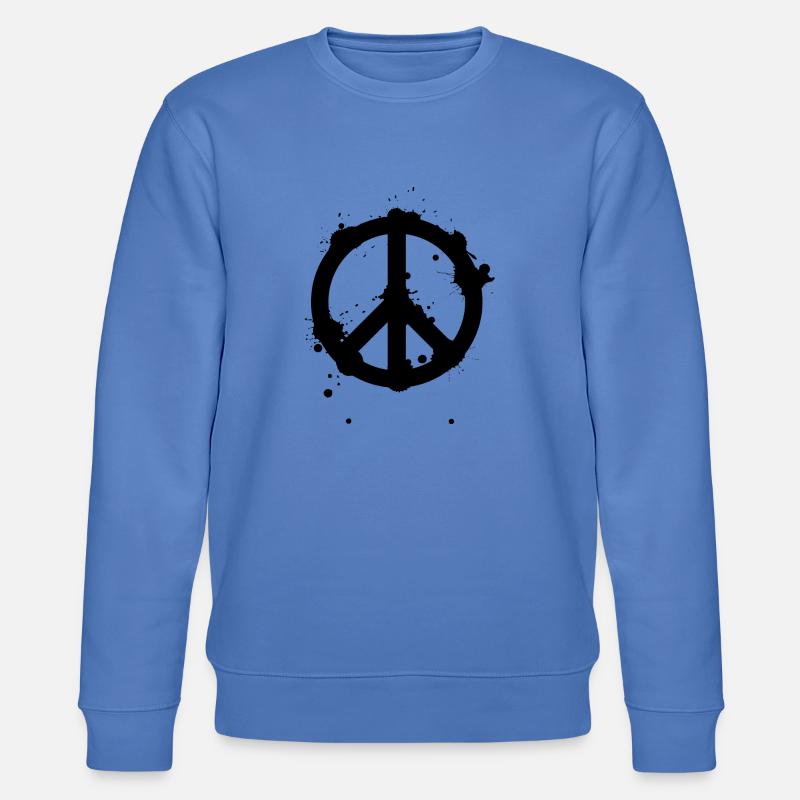 Peace Zeichen - Symbol Frieden - Stanley/Stella Unisex Bio-Sweatshirt CHANGER  - Blau