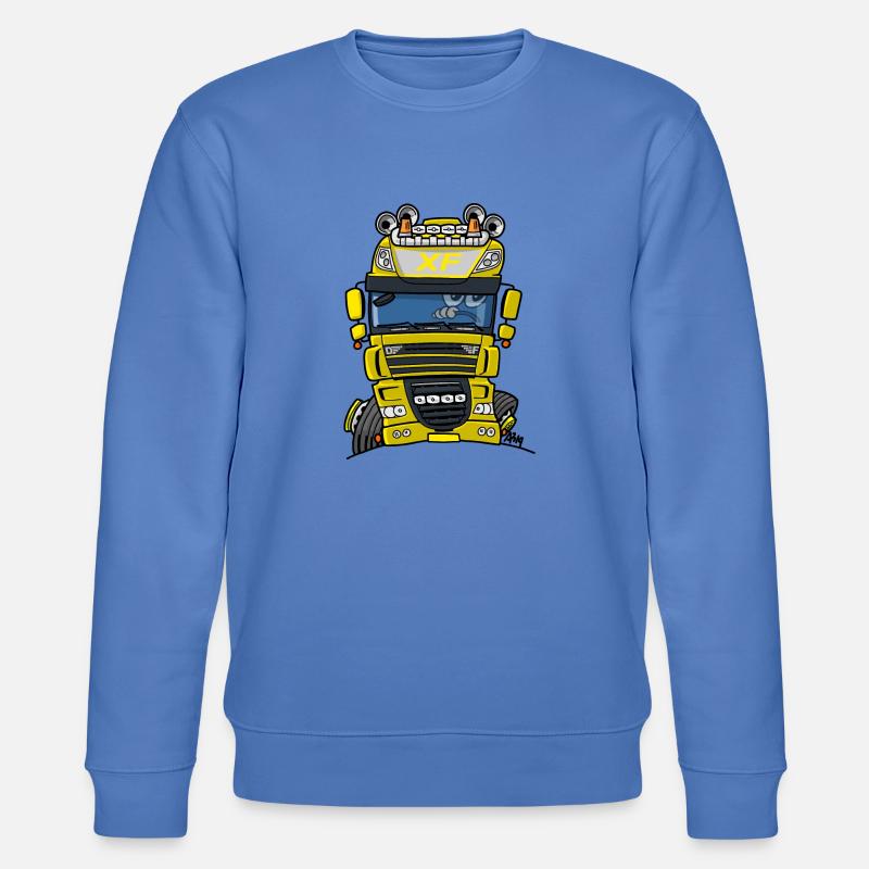 0793 D camion jaune - Sweat bio CHANGER Stanley/Stella Unisexe - bleu