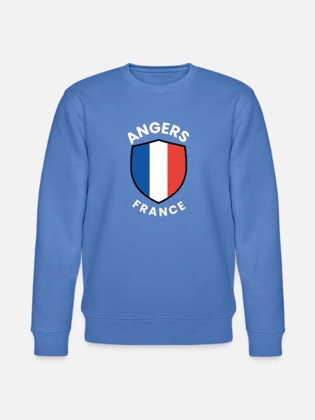Angers France Shield Emblem - Stanley/Stella CHANGER Unisex Organic Sweatshirt - bright blue