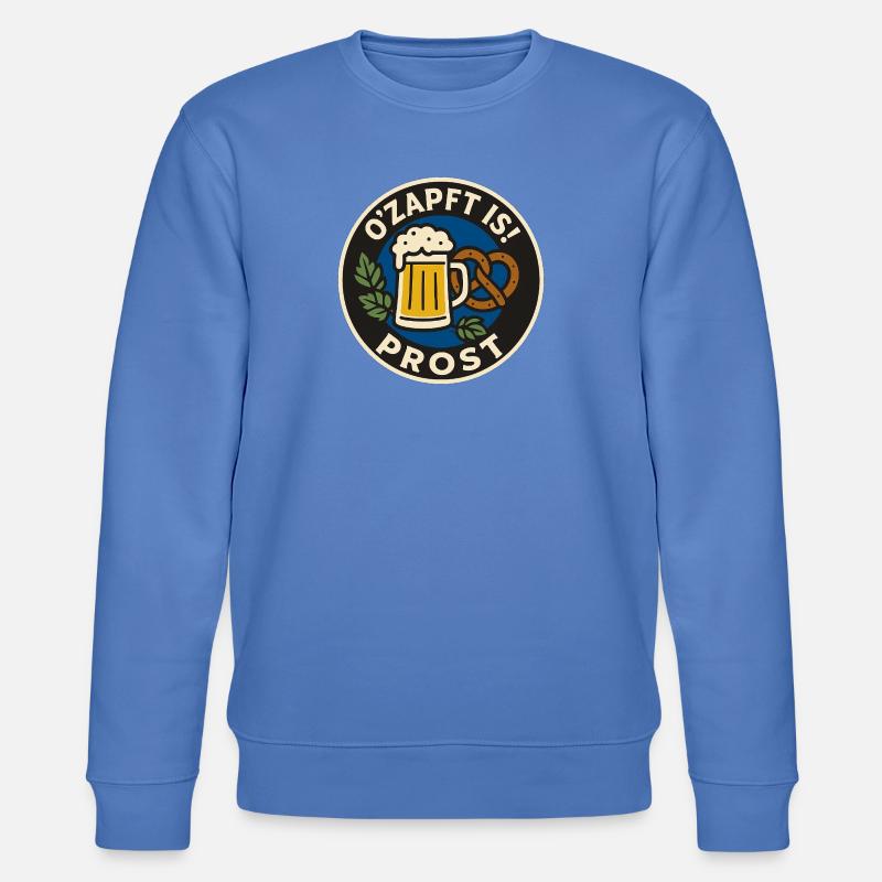 O’zapft est ! Conception de bières et de bretzels - Sweat bio CHANGER Stanley/Stella Unisexe - bleu