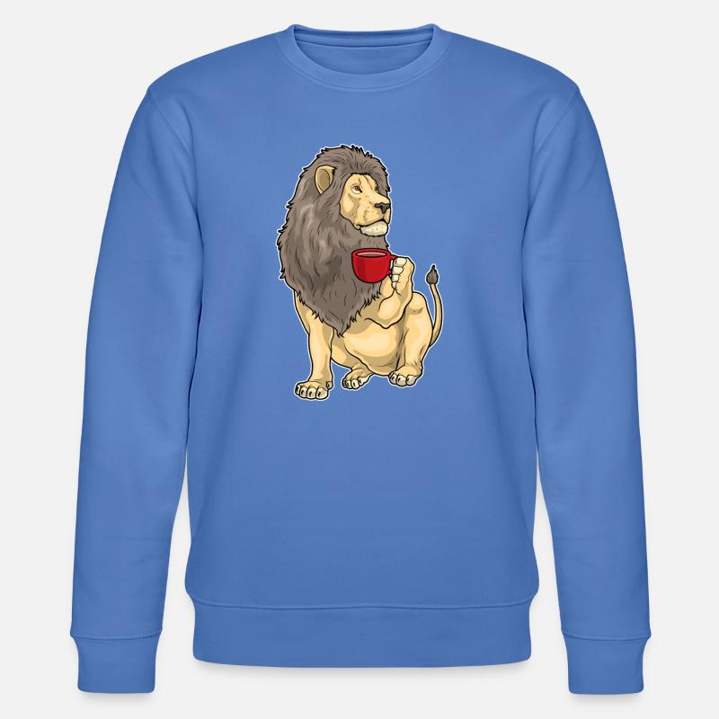 Löwe Kaffee Tasse - Stanley/Stella Unisex Bio-Sweatshirt CHANGER - Blau