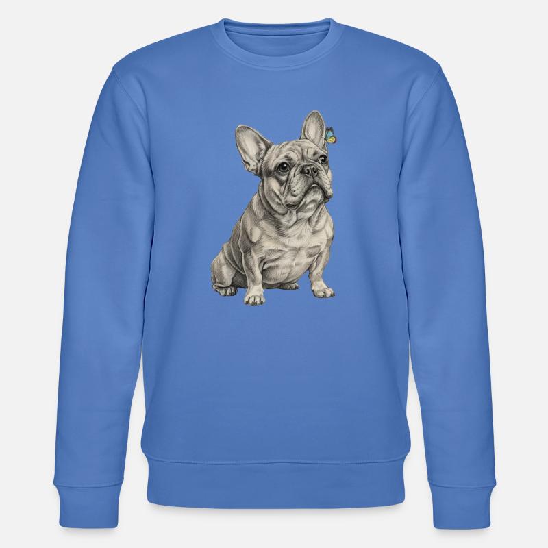 Bouledogue avec accent papillon - Sweat bio CHANGER Stanley/Stella Unisexe - bleu